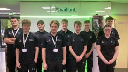Derby College welcomes the UK’s first Low Carbon Heating Technician Apprentices (LCHTA) with Vaillant supporting the inaugural cohort.