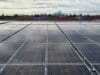 Solar panels installation at waste recycling centre.