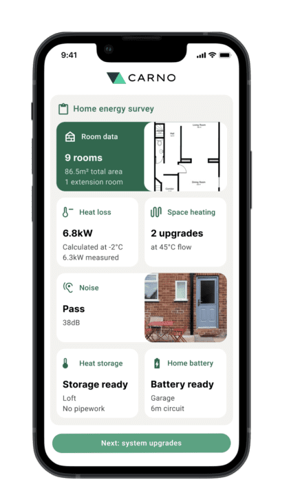 Screenshot of the new Baxi heat loss calculator