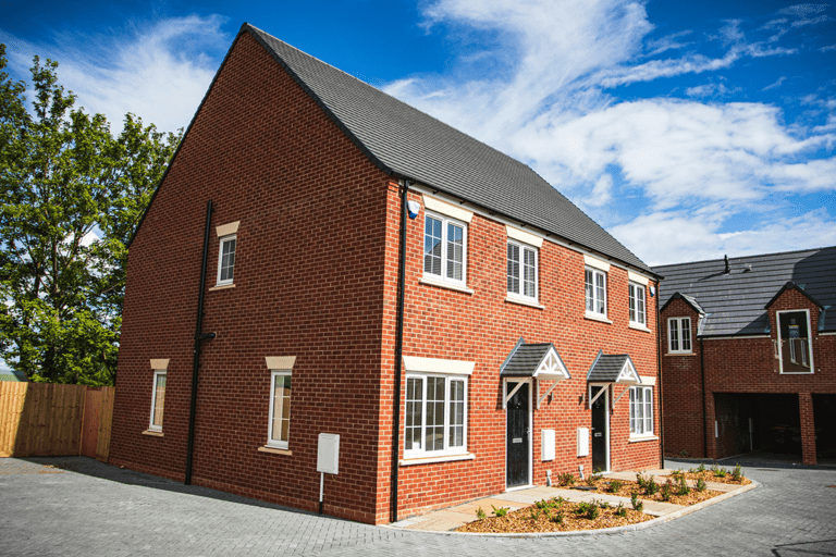 New house and blue skies