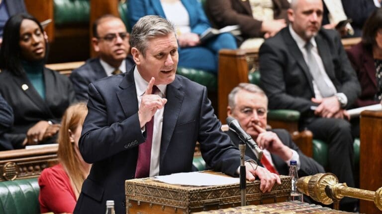 Kier Starmer addressing parliament