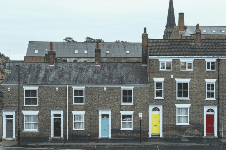 Row of houses in the UK