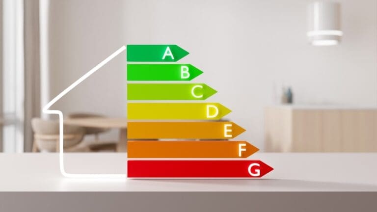 A visual of the A to G energy efficiency ratings