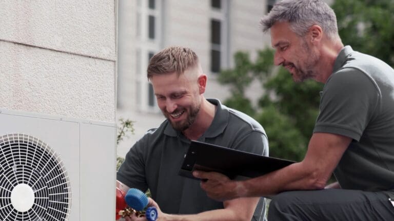 Two engineers working on an Aerona 3