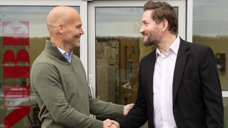 Freddie Ljungberg, Brand Ambassador for NIBE UK with Paul Smith, MD, NIBE UK
